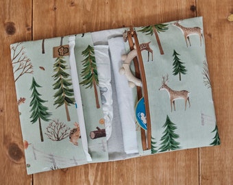 Diaper bag / changing bag for on the go, forest animals
