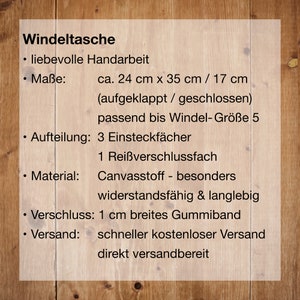 Windeltasche / Wickeltasche für unterwegs, Waldtiere Bild 6