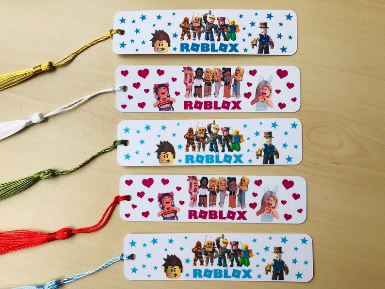 Roblox Bookmarks Party Favours Party Bags Birthday Party Etsy UK