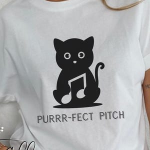 Music Cat Lover Funny Pun Tee