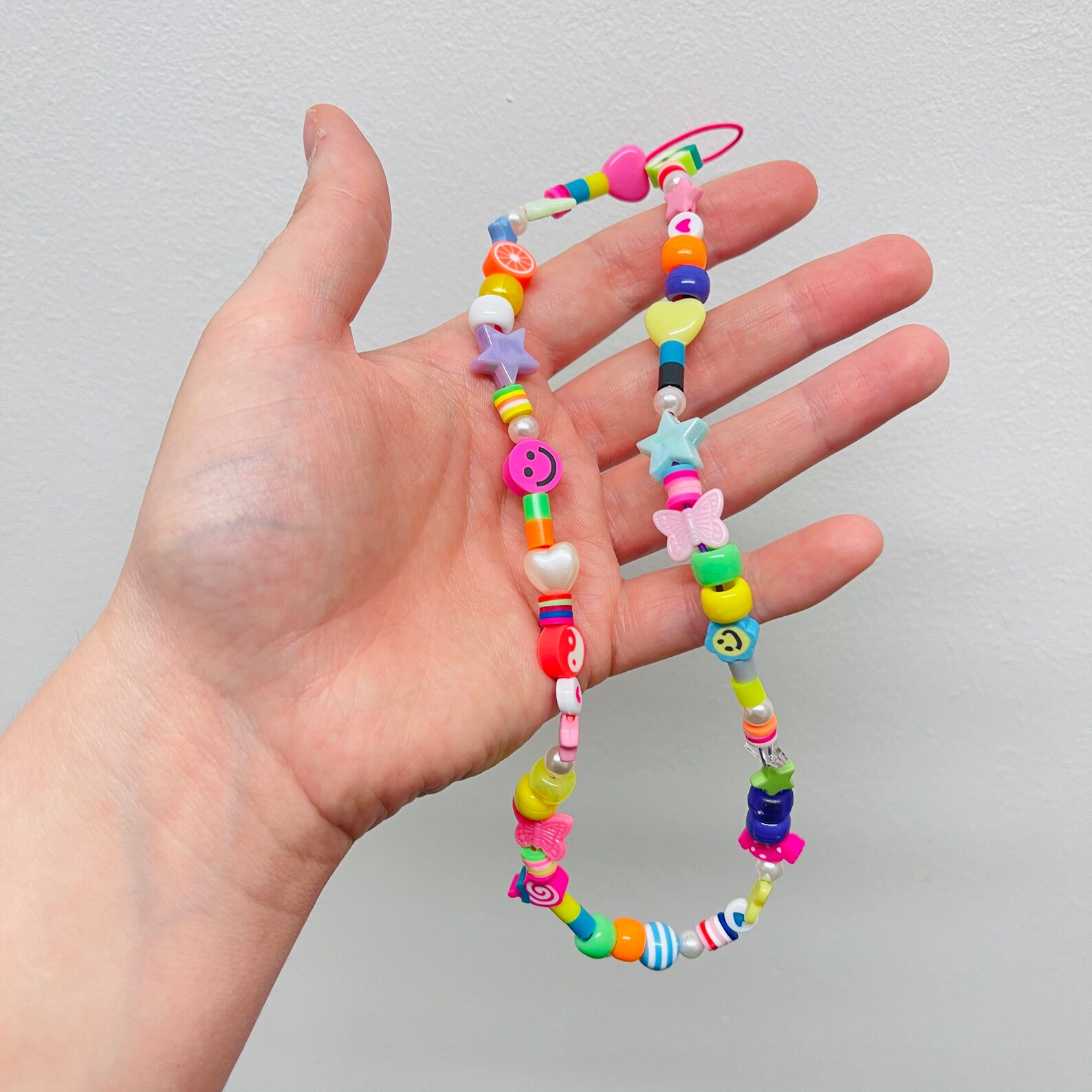 Y2k 90s Phone Strap Phone Beads Phone Charms rainbow Etsy UK