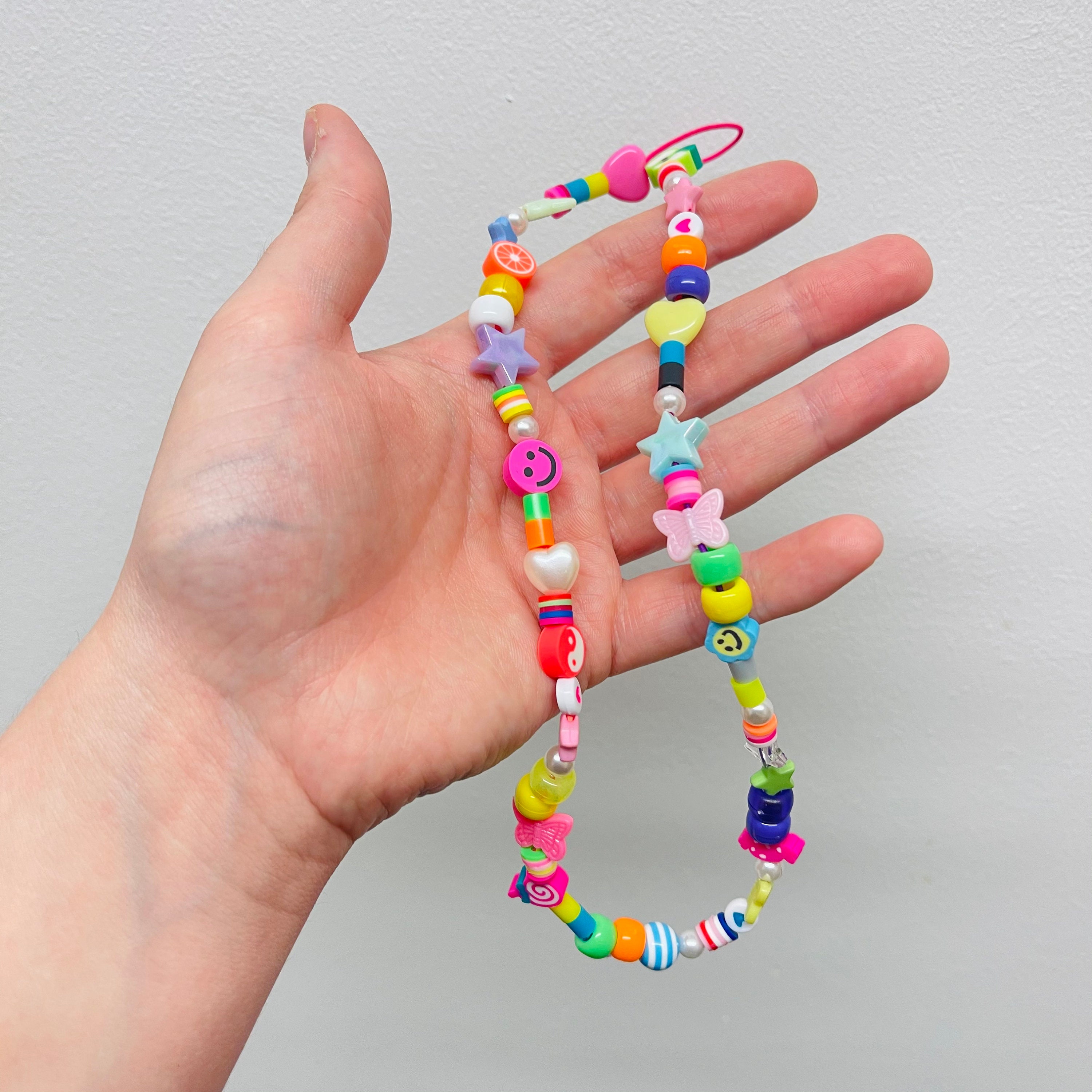 Y2k 90s Phone Strap Phone Beads Phone Charms rainbow Etsy UK