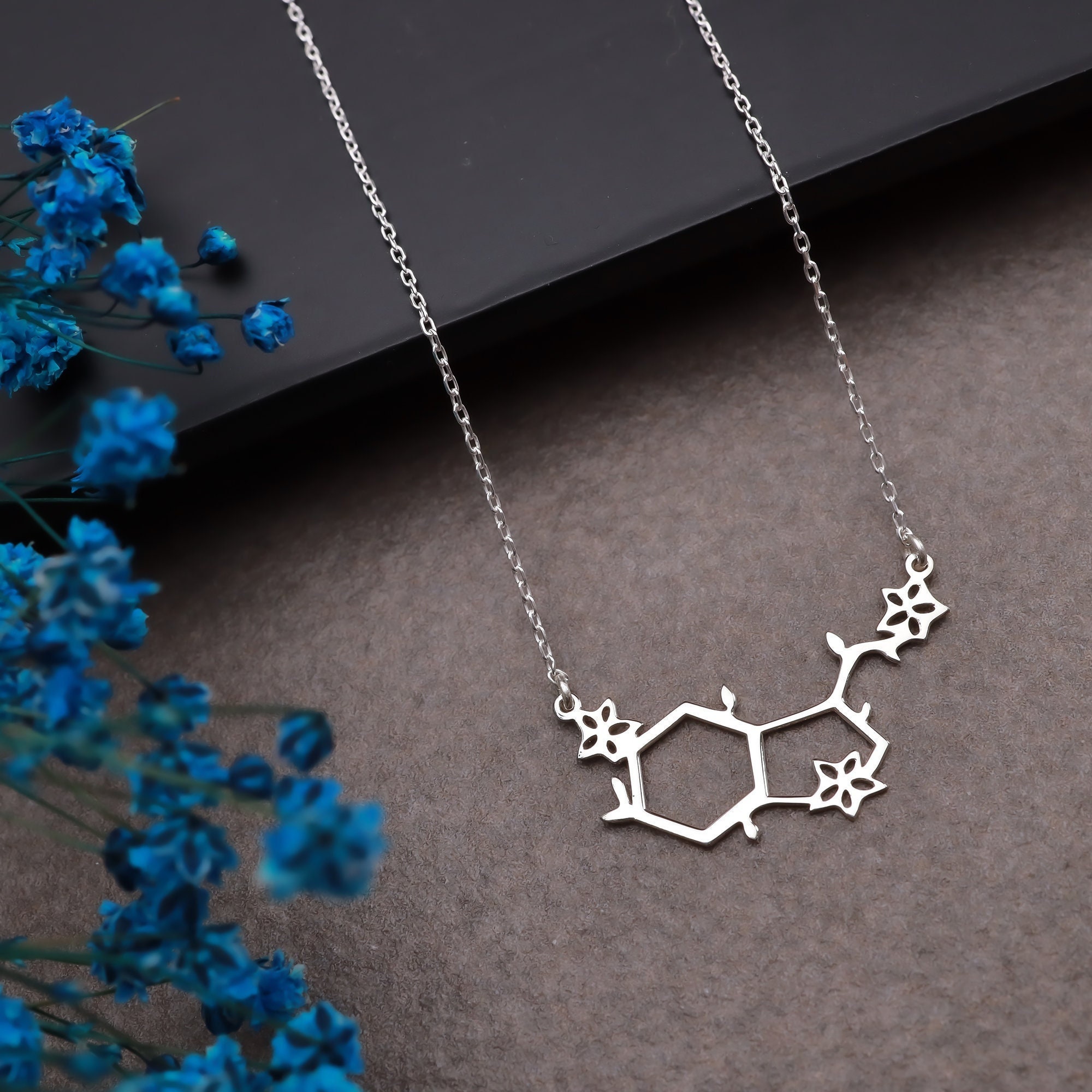 Serotonin-Happiness & Satisfaction Hormone Necklace -Rose Gold Plated