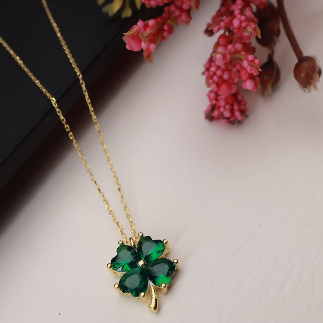 ★ROSEMONT★ Silver Green Clover Necklace RA24C28A il_1080xN.4315815263_id81.jpg