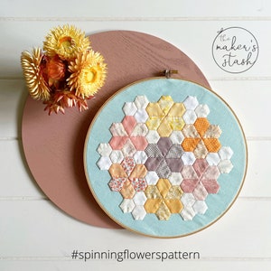 Spinning Flowers Pattern - English Paper Piecing PDF Pattern