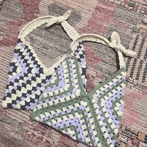 Crochet Granny Square Tote