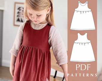Pinafore Dress 2-6Y PDF / Baby / Toddler / Girls / printable PDF / Digital Download / Sewing Pattern