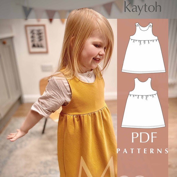 Pinafore Dress 0-24M PDF / Baby / Toddler / Girls / printable PDF / Digital Download / Sewing Pattern