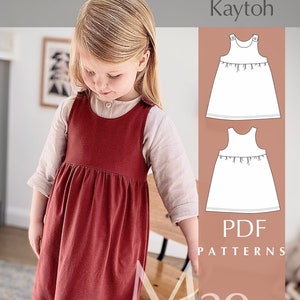 Pinafore Dress 2-6Y PDF / Baby / Toddler / Girls / printable PDF / Digital Download / Sewing Pattern