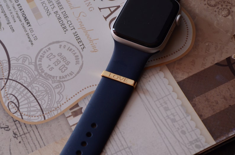 Apple Watch Charm PERSONALIZED Watch Charm. Custom Engrave Etsy