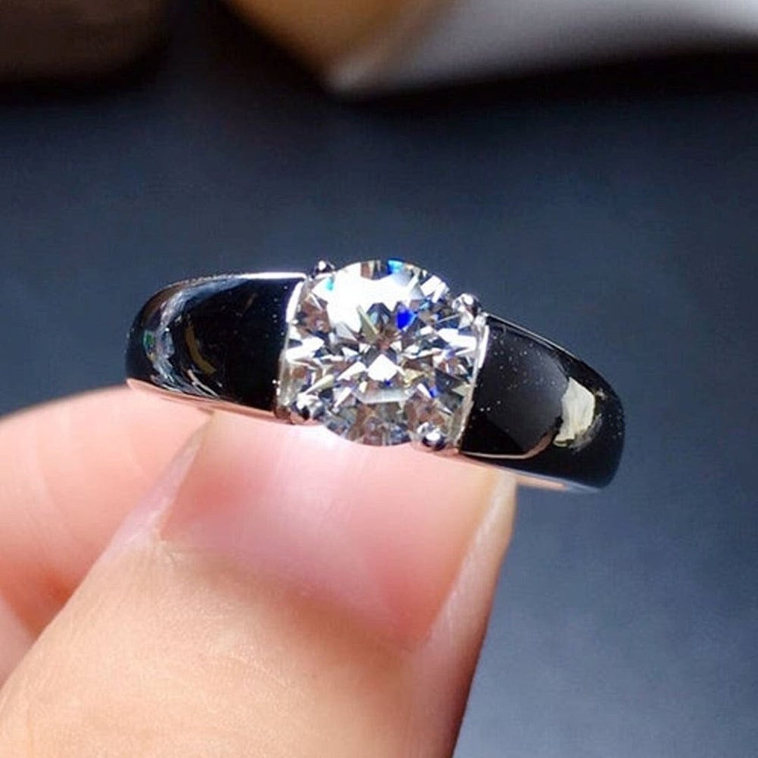 Men' Engagement Ring Wedding Band Men's Diamond Etsy