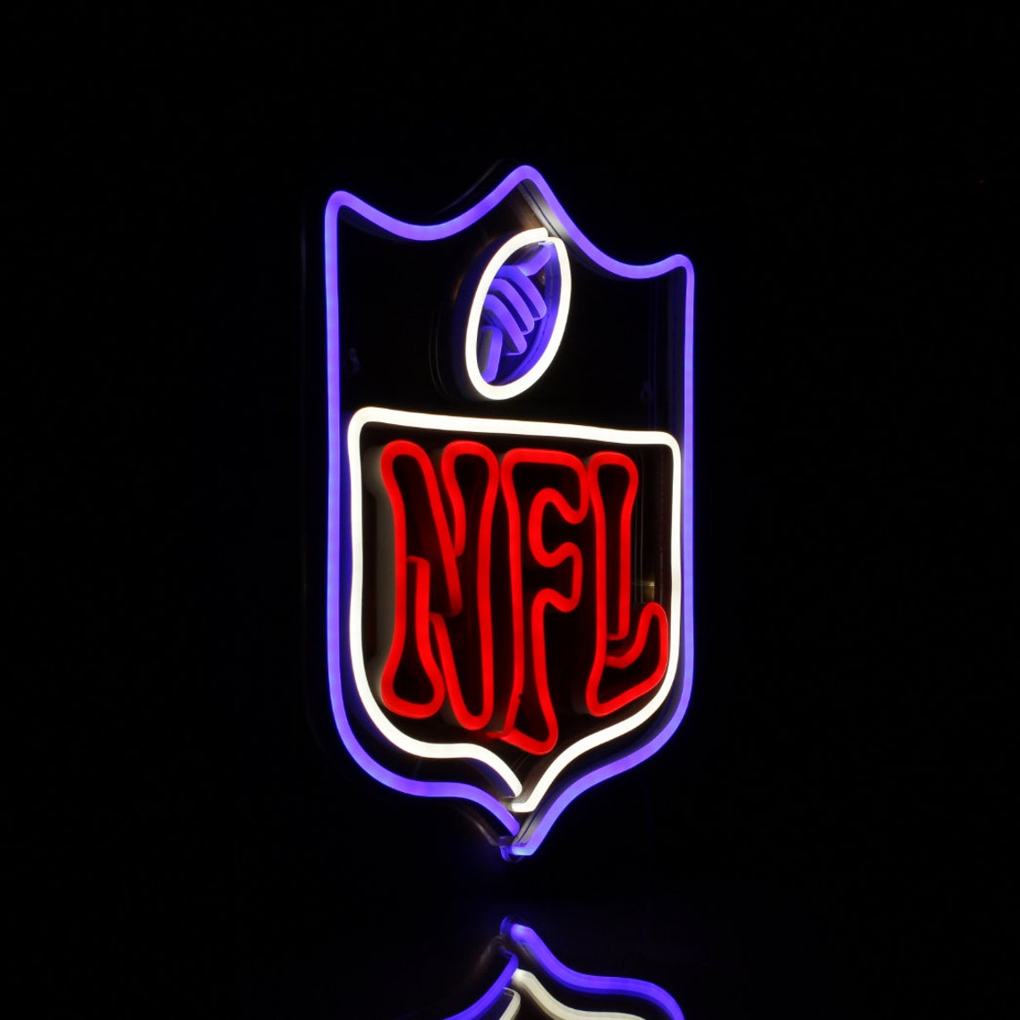 NFL Logo Shield Handmade LED Neon Sign Three Colors Man | Etsy