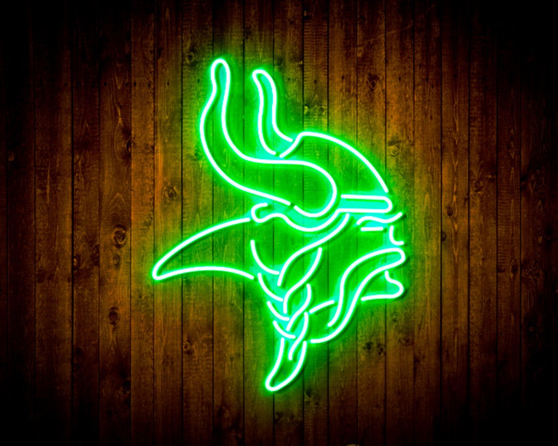 Minnesota Vikings LED Neon Sign Man Cave Bar Club Wall | Etsy