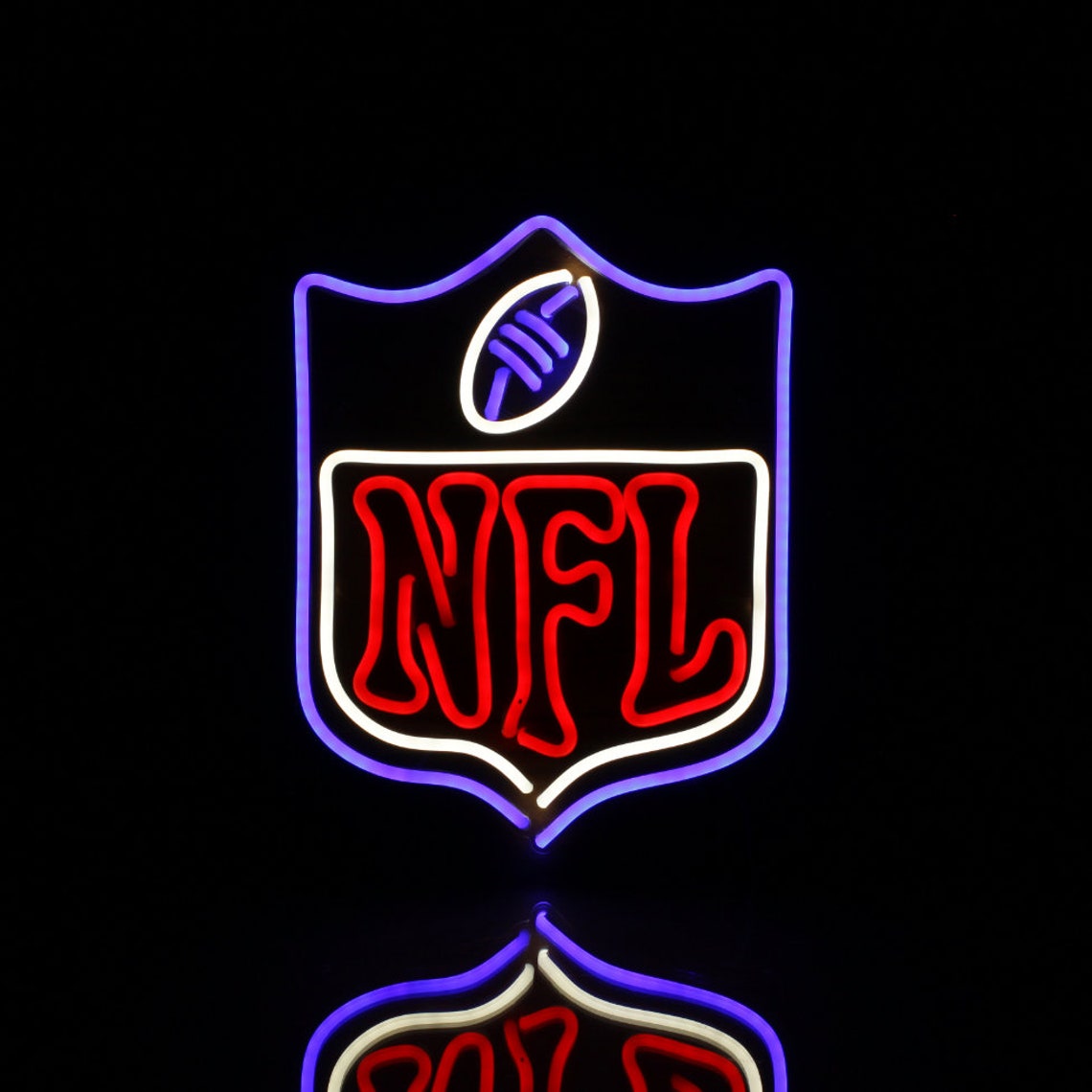 Handmade NFL Logo Shield LED Neon Sign Man Cave Bar Club | Etsy