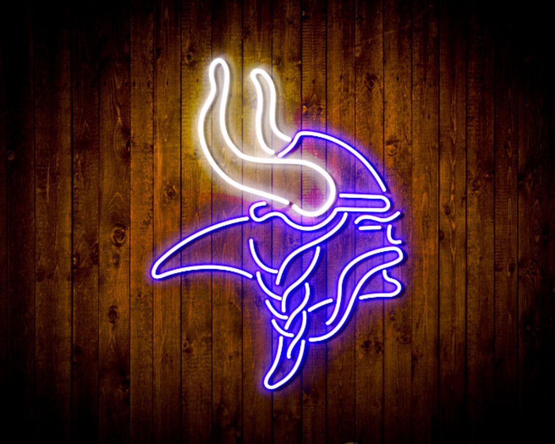 Minnesota Vikings LED Neon Sign Man Cave Bar Club Wall | Etsy