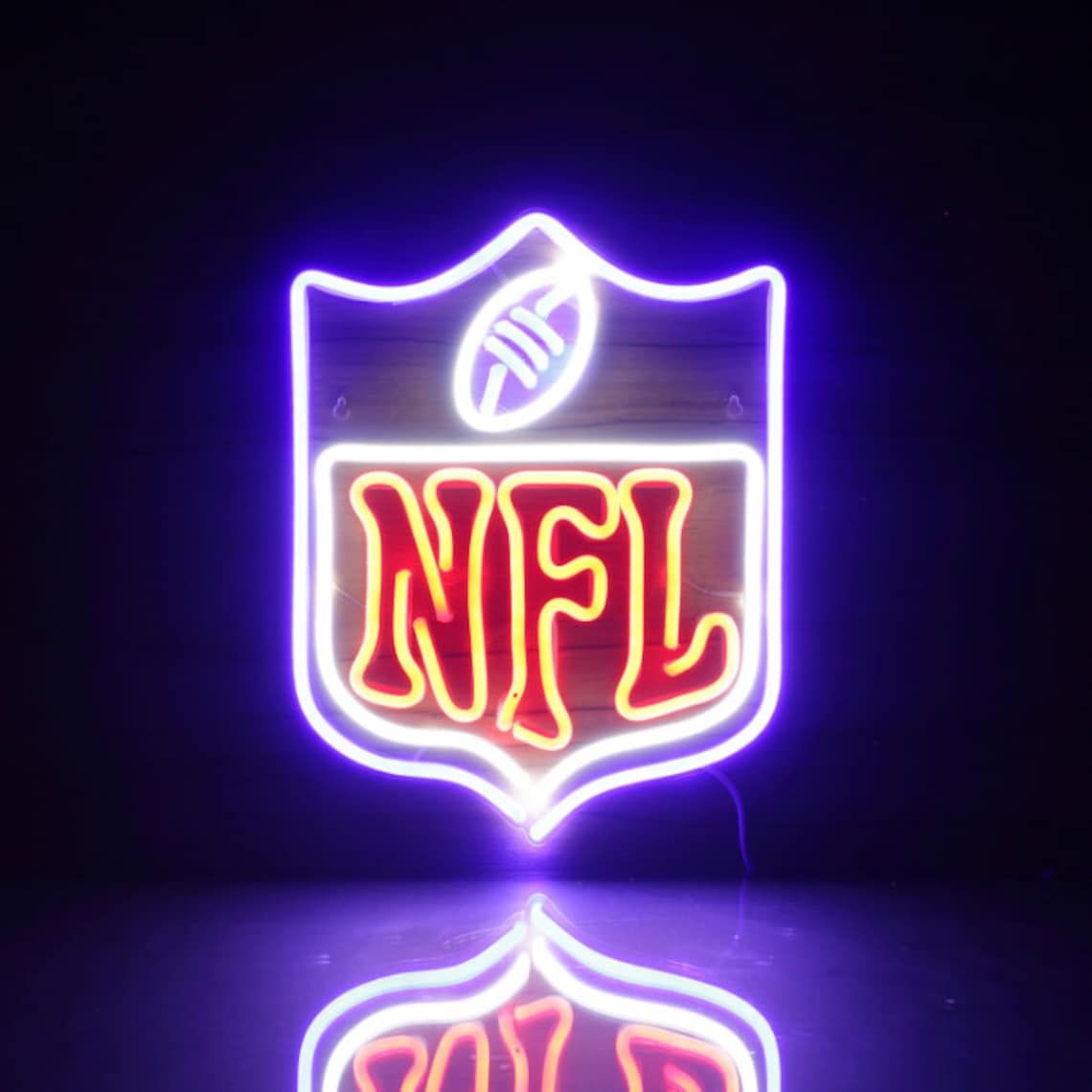 NFL Logo Shield Handmade LED Neon Sign Three Colors Man | Etsy