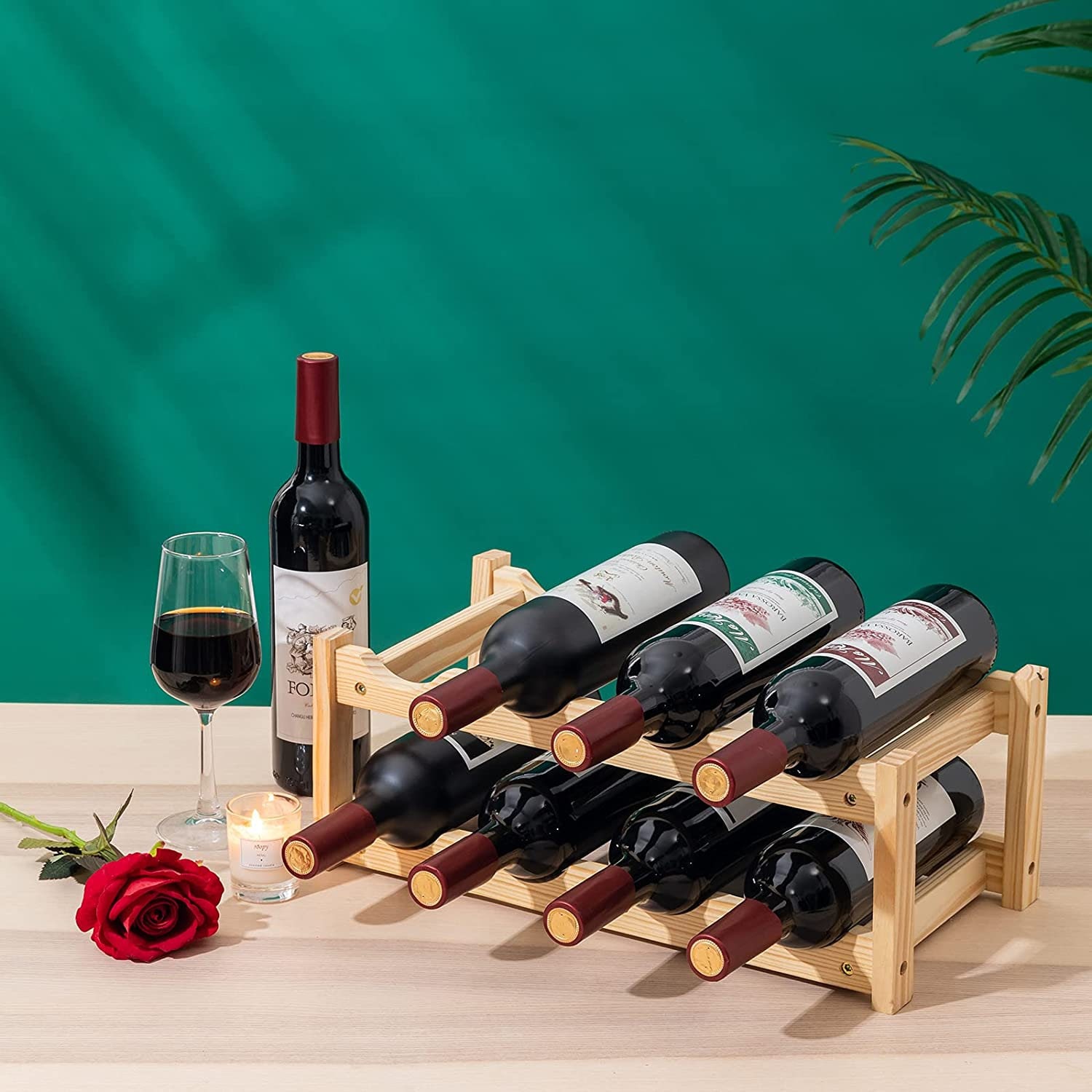 Wine Rack Countertop Wine Bottle Holder Table Wine Racks 8 Etsy