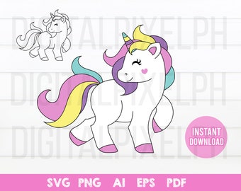 Download Baby Unicorn Svg Etsy