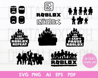 Roblox Clipart Etsy - roblox clipart black and white