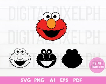Download Elmo Vector Etsy