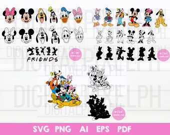 Free Free 70 Svg Mickey And Friends Silhouette SVG PNG EPS DXF File