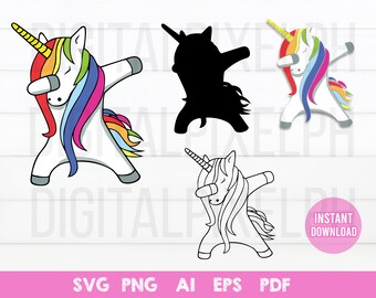 Download Dabbing Unicorn Svg Etsy