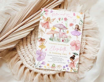Fairy Birthday Invitation Template (Digital Download)