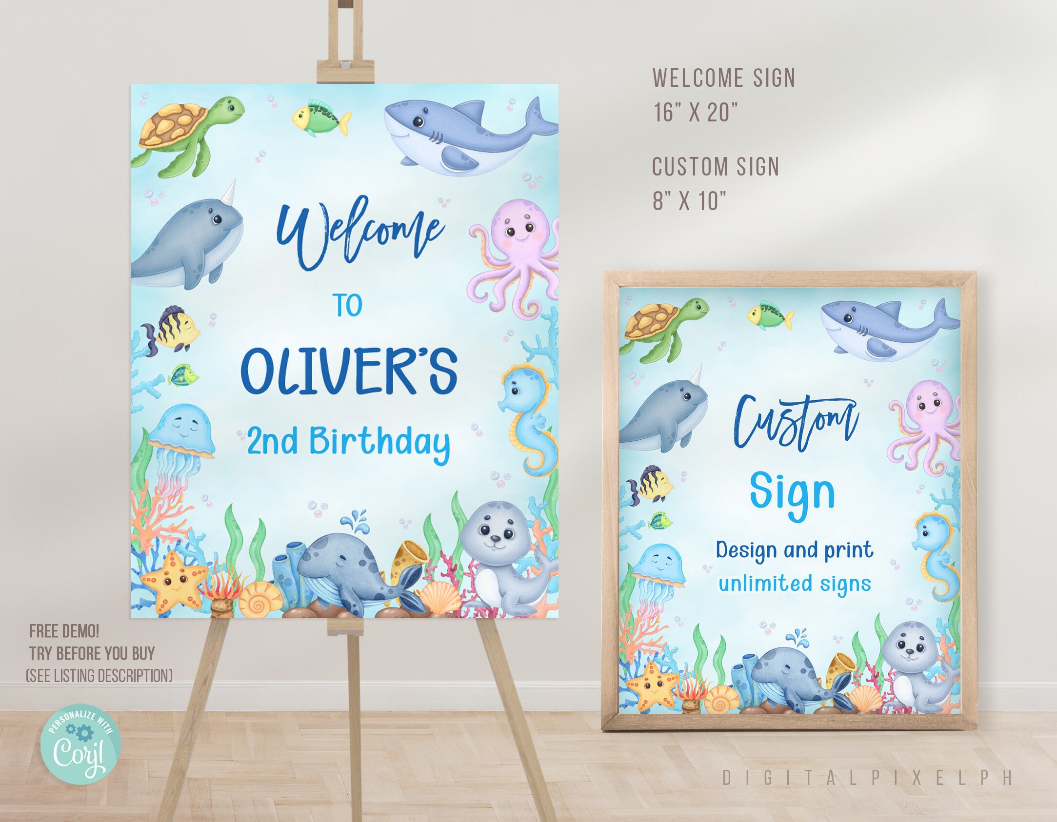 Unterwasser-Banner Meerjungfrau Geburtstagsschild – Goldene Glitzer-Deko Für Babyshower, Kinderparty & Neutrale Themen