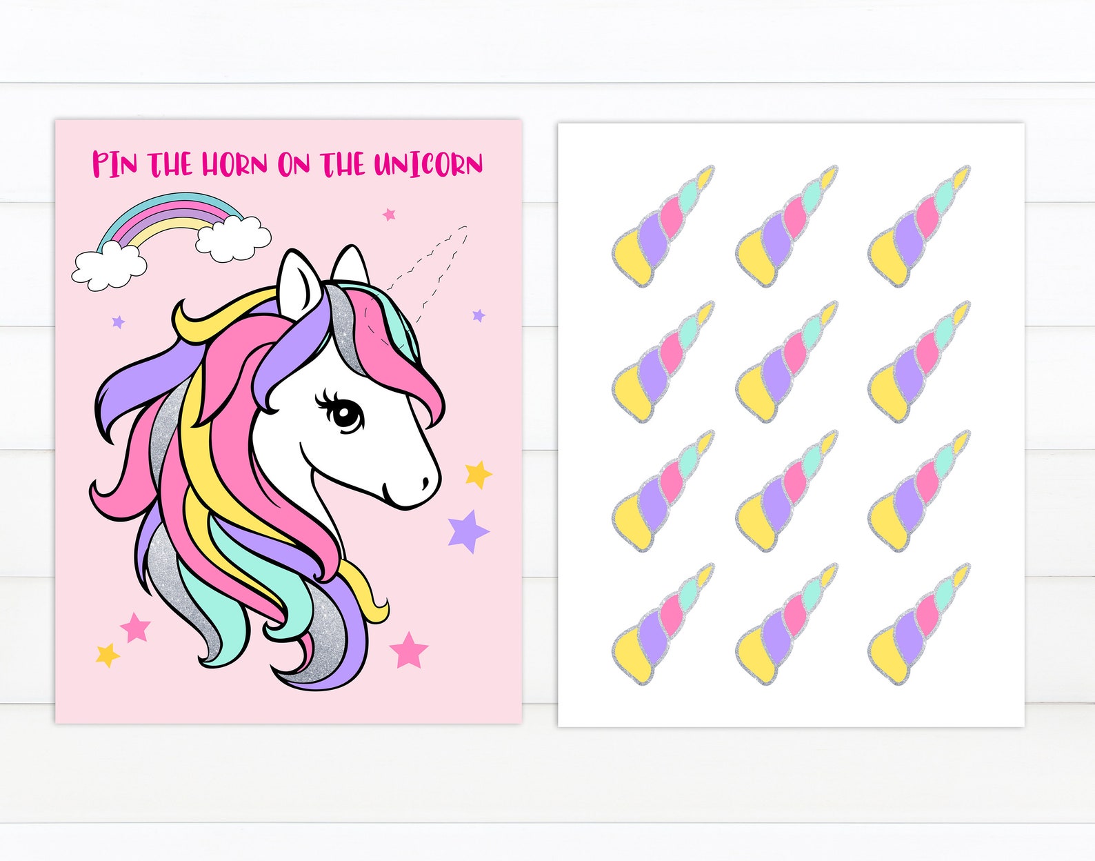 Pin The Horn On The Unicorn Printable Pin The Horn On The Unicorn Printable