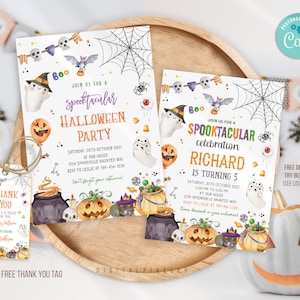 Editable Halloween Invitation, Halloween Party Invitation, Halloween Birthday Invitation, Halloween Invitation