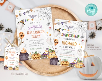 Editable Halloween Invitation, Halloween Party Invitation, Halloween Birthday Invitation, Halloween Invitation