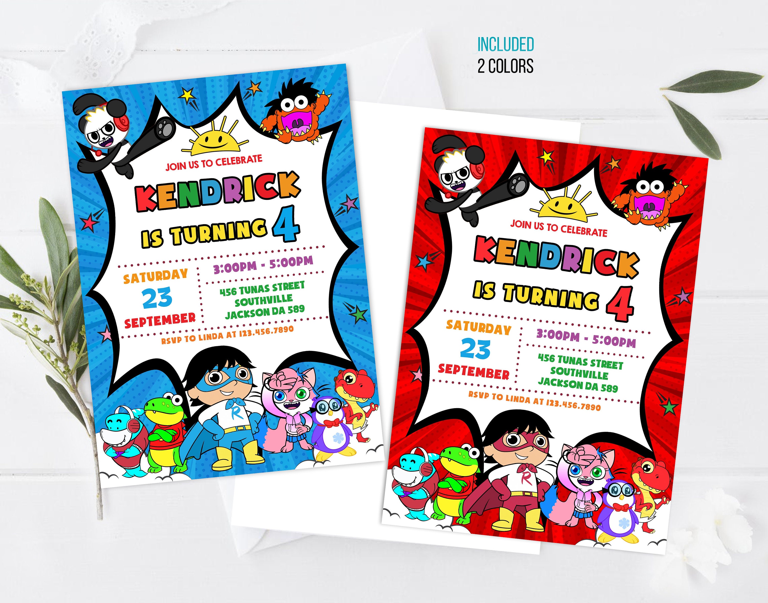 Kids Birthday Invitation Template Printable, kids Birthday Invitation…