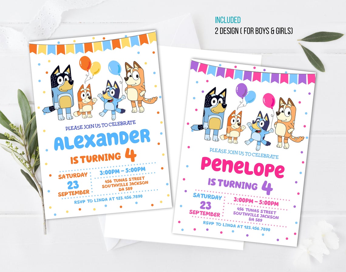 Kids Birthday Invitation Template Printable kids Birthday image 0