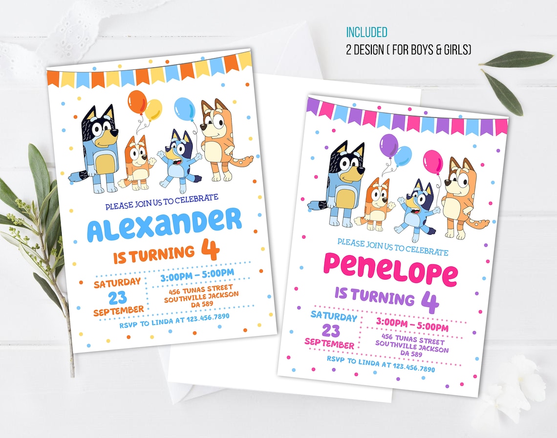 Kids Birthday Invitation Template Printable kids Birthday image 0