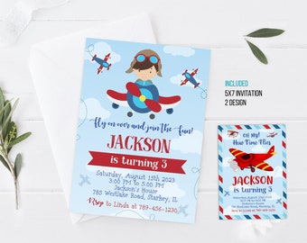 Airplane Invitation Etsy Airplane Invitation Etsy
