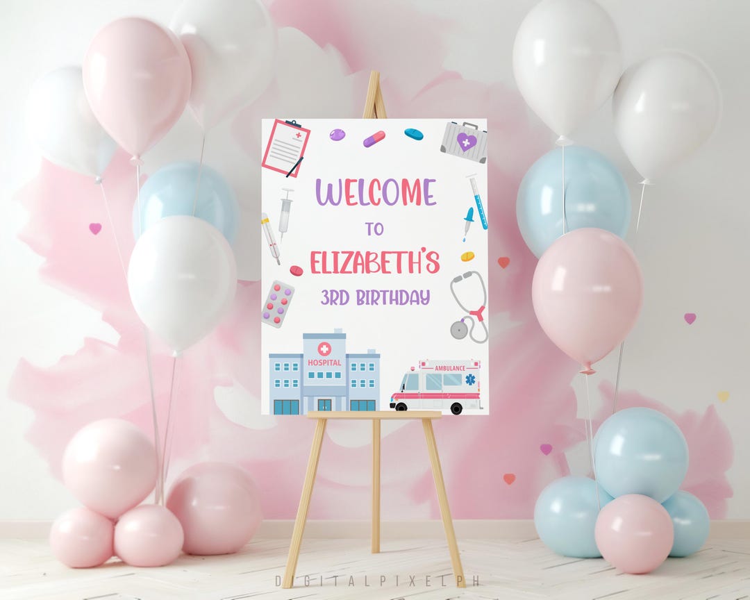 Kids Doctor Welcome Sign Template, Kids Doctor Custom Sign Template ...