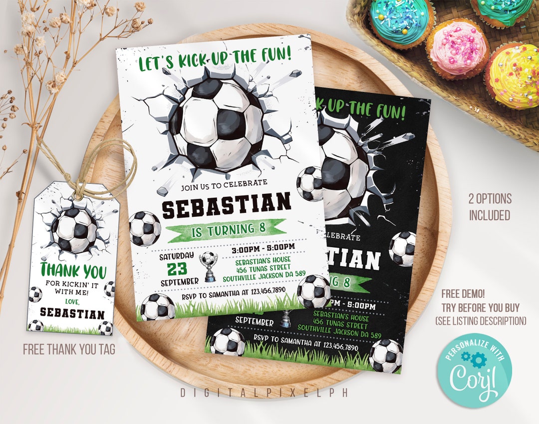 Editable Soccer Birthday Invitation Template Soccer Birthday Editable Soccer Birthday Invitation Template Soccer Birthday