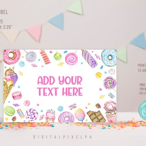 Editable Sweets Candy Birthday Invitation Bundle Template, Sweets Candy ...