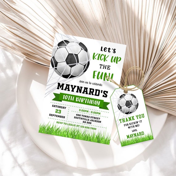 Soccer Birthday Invitation Template Soccer Invitation Soccer - Etsy