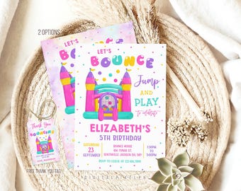 Bounce House Birthday Invitation Template (Digital Download)
