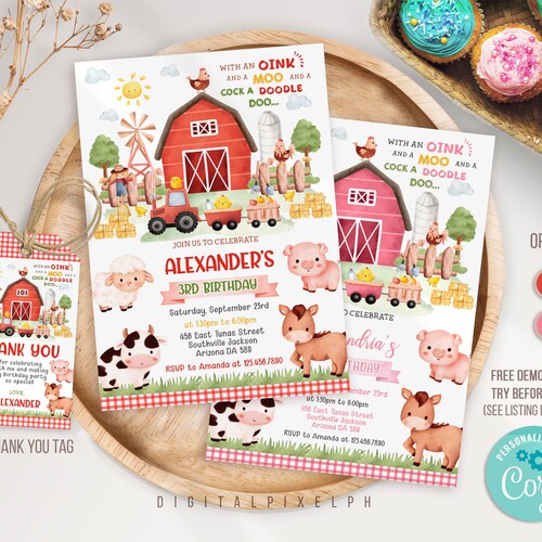 Farm Barnyard Birthday Banner - Etsy