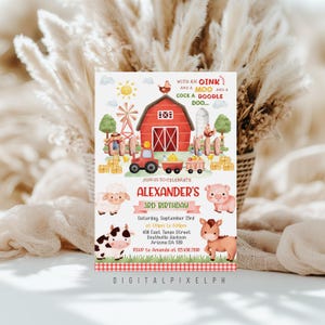 Bauernhof Tiere Einladen, Barnyard Tiere Einladen (Digitaler Download) Bild 5