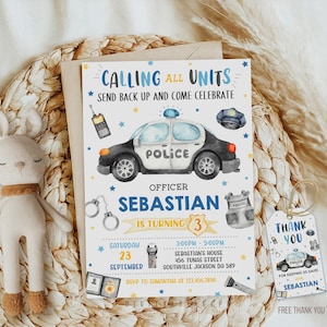 Police Birthday Invitation Template (Digital Download)