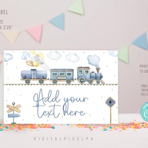 Editable Train Food Label, Train Birthday Party Food Tent Cards, Train Food Tent Label, Train Food Tent Cards, DPH
