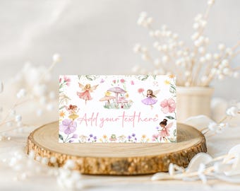 Editable Fairy Food Label Tent Cards, Canva Template (Digital Download)