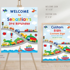 Editable Transportation Welcome Sign, Transportation Custom Sign, Transportation Vehicle Welcome Sign Transportation Vehicle Custom Sign DPH