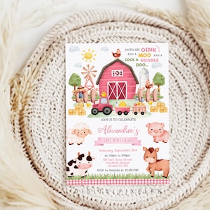 Bauernhof Tiere Einladen, Barnyard Tiere Einladen (Digitaler Download) Bild 6