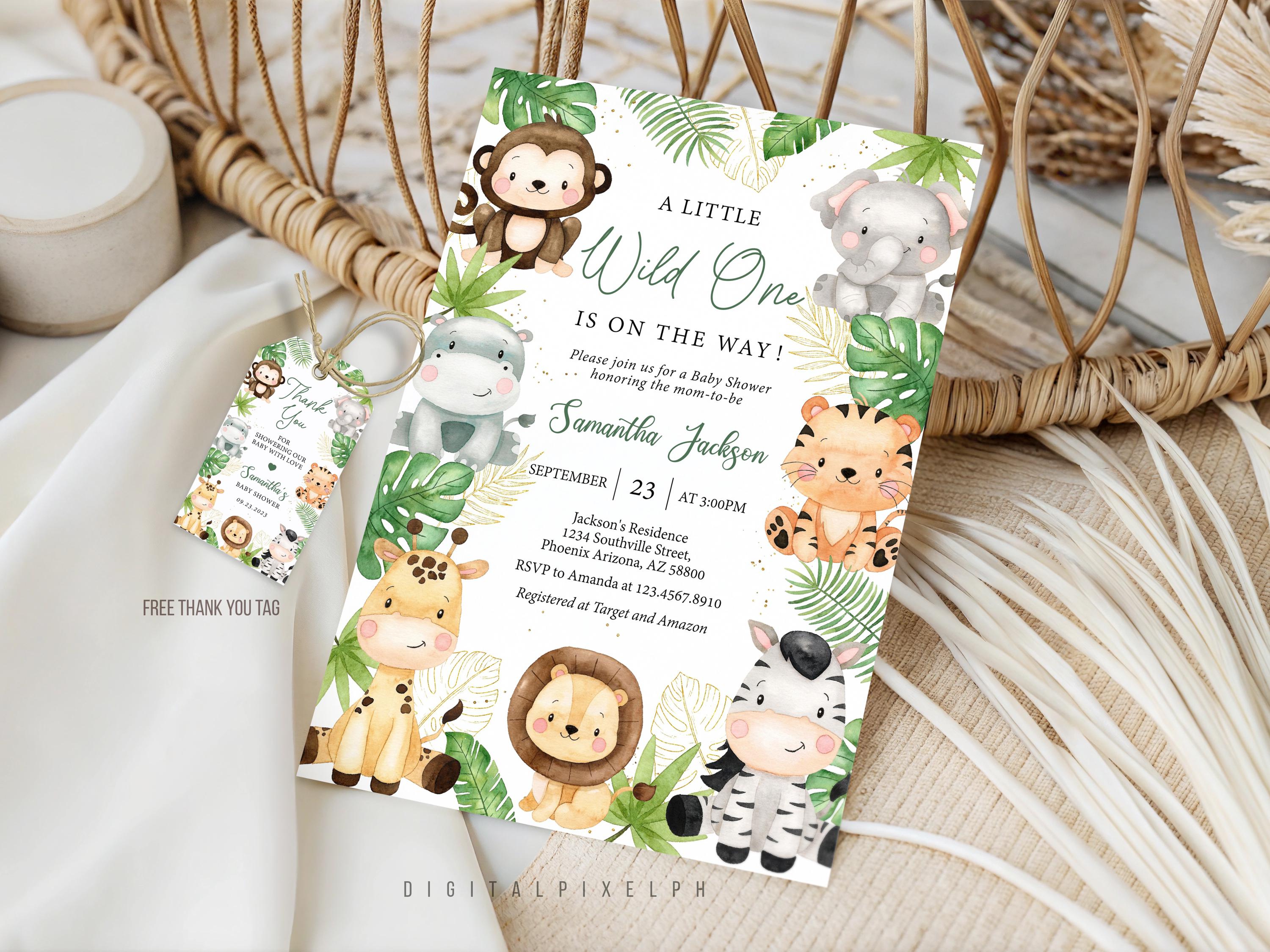 Template Safari Baby Shower Invitations Online Free Safari Invitation, image size:3000x2250
