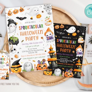 Editable Halloween Invitation, Halloween Party Invitation, Halloween Birthday Invitation, Halloween Invitation