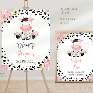 Editable Holy Cow Birthday Welcome Sign Template, Holy Cow Birthday Custom Sign Template, Holy Cow Welcome Sign, Holy Cow Custom Sign